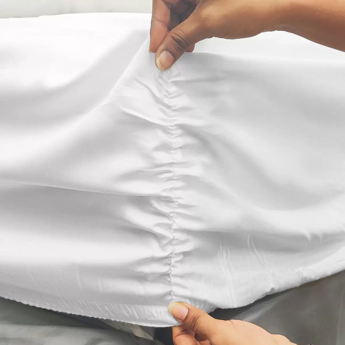 Purity Home 400 Thread Count Cotton Fitted Sheet in White