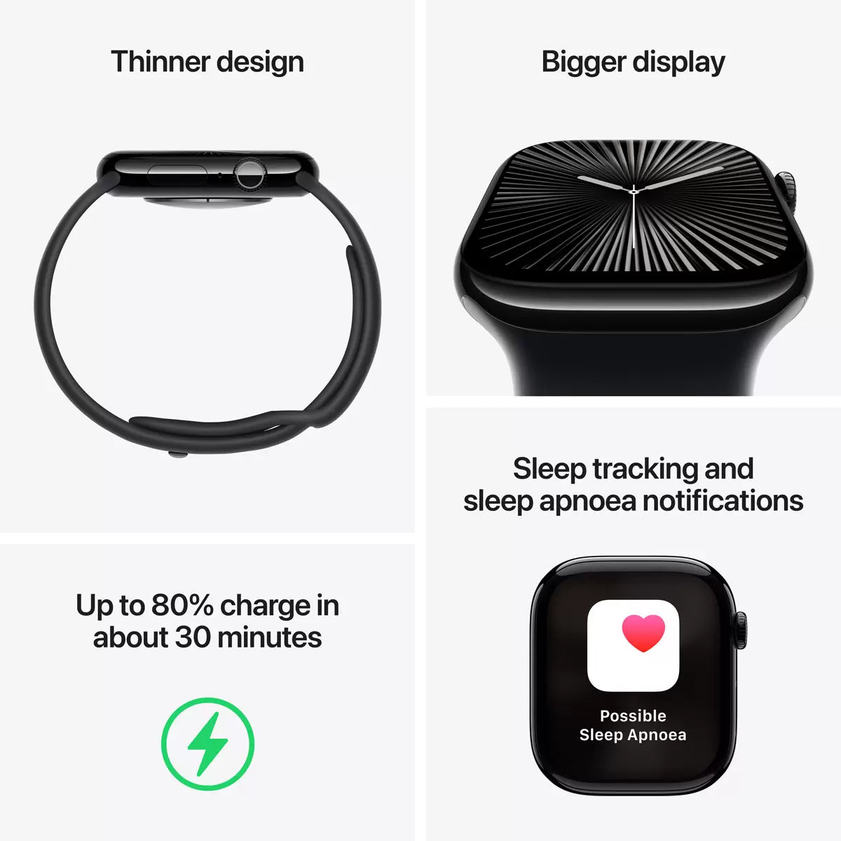 Apple Watch Series 10 GPS + Cellular, 42mm Titanium Case with Milanese Loop