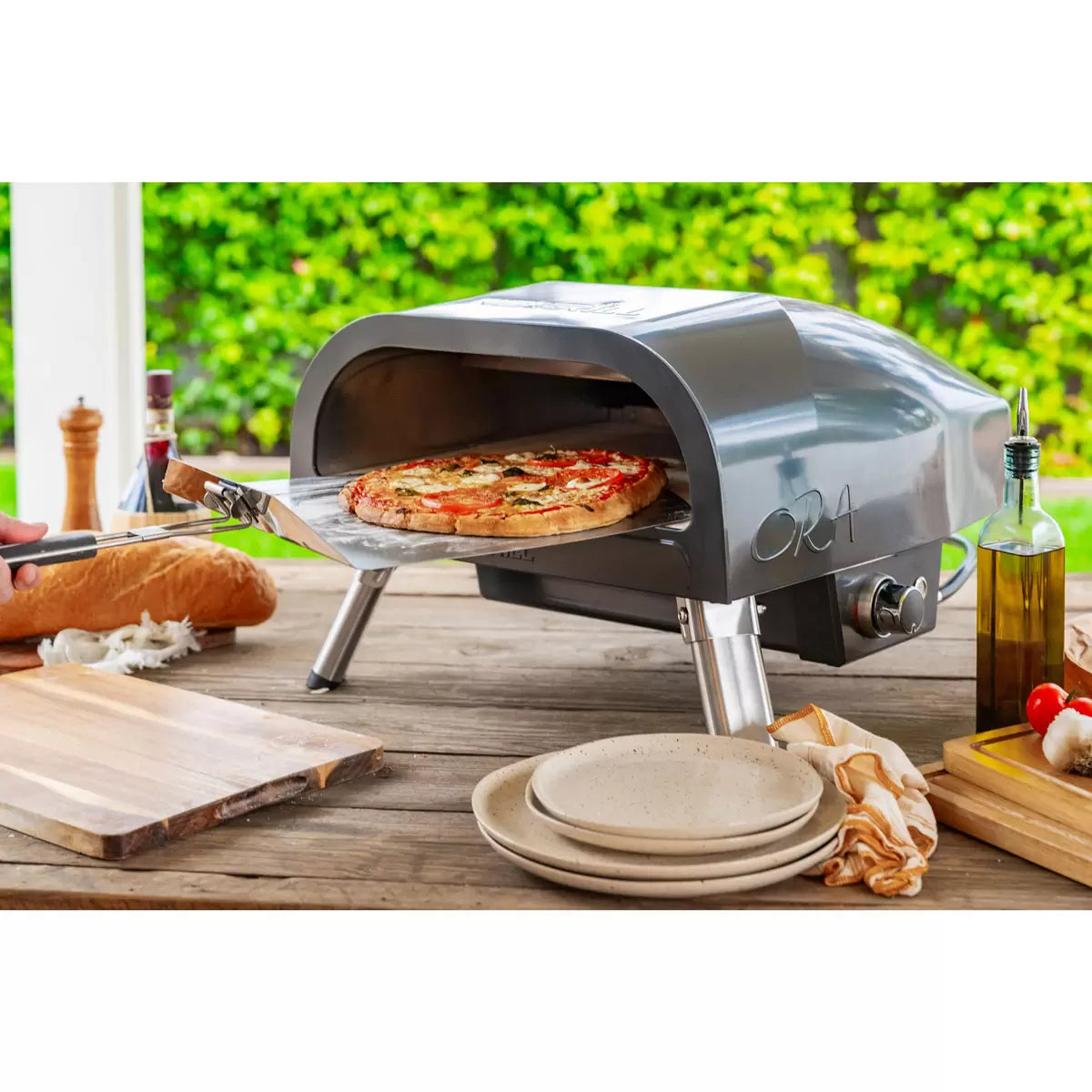 Nexgrill Ora Gas Powered 16" Rotating Pizza Oven Bundle