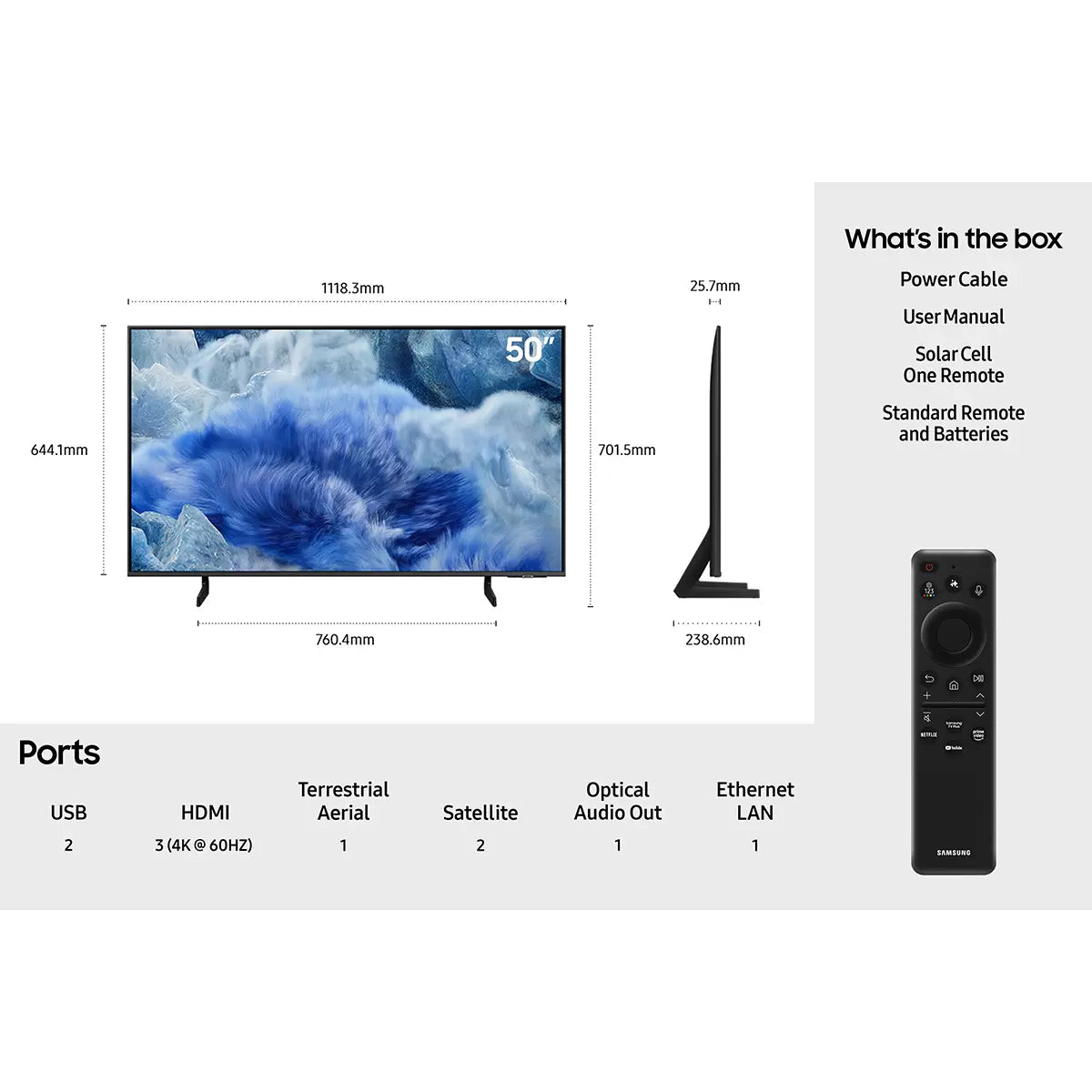 Samsung QE50Q8FAAUXXU 50 Inch QLED 4K Ultra HD Smart TV
