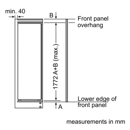 Bosch Series 4, GIN81VEE0G Fully Integrated Freezer, E Rated