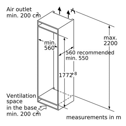 Bosch Series 4, GIN81VEE0G Fully Integrated Freezer, E Rated