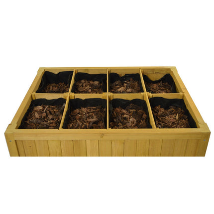 VegTrug Cedar Wood 80cm 8 Pocket Herb Garden Planter – view 4