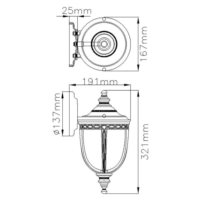 Feiss English Bridle 1 Light Exterior Wall Lantern – view 2