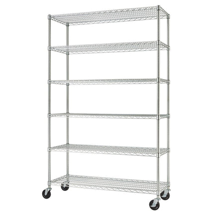 TRINITY EcoStorage™ 6-Tier Chrome Storage Unit with Casters – view 2