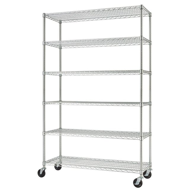 TRINITY EcoStorage™ 6-Tier Chrome Storage Unit with Casters – view 2