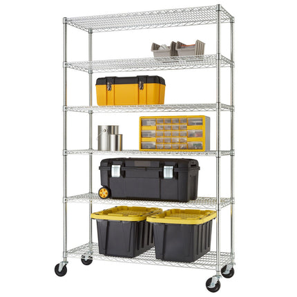 TRINITY EcoStorage™ 6-Tier Chrome Storage Unit with Casters – view 3