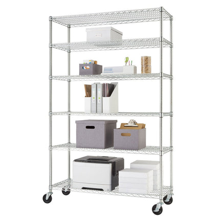 TRINITY EcoStorage™ 6-Tier Chrome Storage Unit with Casters – view 4