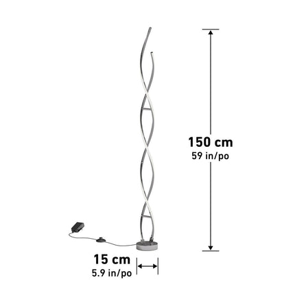 Artika Chrome Swirl LED Floor Lamp – view 2