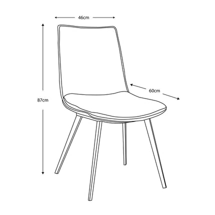 Gallery Hinks Grey Faux Leather Dining Chair, 2 Pack – view 2