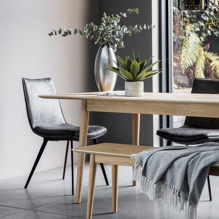 Gallery Hinks Grey Faux Leather Dining Chair, 2 Pack – view 6
