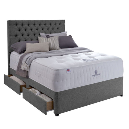 Pocket Spring Bed Company Mulberry Mattress & Sterling Grey 4 Drawer Divan in 3 Sizes – view 3