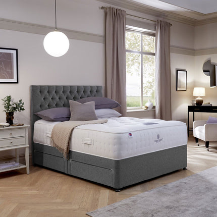 Pocket Spring Bed Company Mulberry Mattress & Sterling Grey 4 Drawer Divan in 3 Sizes – view 2