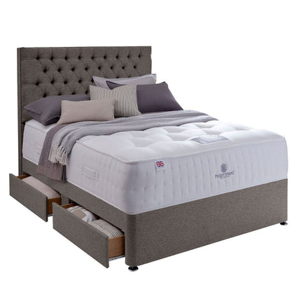 Pocket Spring Bed Company Mulberry Mattress & Pebble Grey 4 Drawer Divan in 3 Sizes – view 3