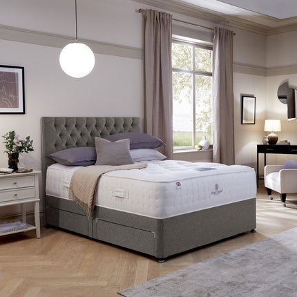 Pocket Spring Bed Company Mulberry Mattress & Pebble Grey 4 Drawer Divan in 3 Sizes – view 2