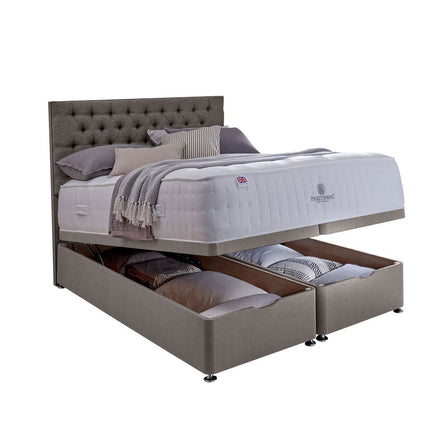 Pocket Spring Bed Company Mulberry Mattress & Pebble Grey Full Ottoman Divan in 3 Sizes – view 3