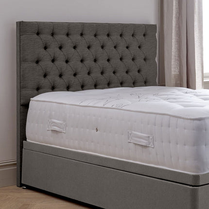 Pocket Spring Bed Company Ravello Grey Fabric Full Height Headboard in 3 Sizes – view 2