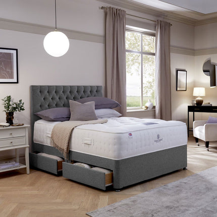 Pocket Spring Bed Company Ravello Grey Fabric Full Height Headboard in 3 Sizes – view 4