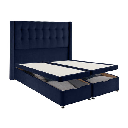 Silentnight Velvet Full Ottoman Divan Base with Bloomsbury Headboard in 2 Colours & 3 Sizes – view 4