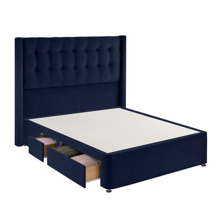 Silentnight Velvet Continental Divan Base with Bloomsbury Headboard in 2 Colours & 3 Sizes – view 4