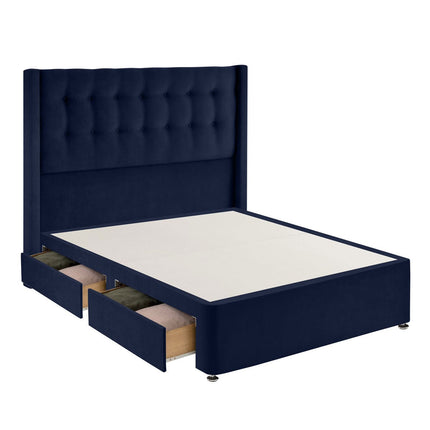 Silentnight Velvet 4 Drawer Divan Base with Bloomsbury Headboard in 2 Colours & 3 Sizes – view 4