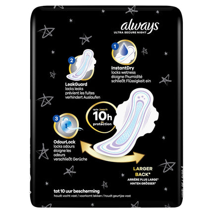 Always Ultra Night Quattro Packs, 36 Pack – view 7