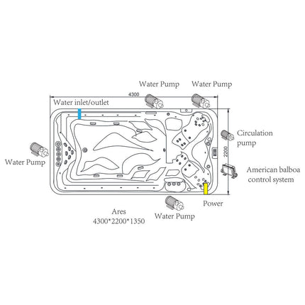Platinum Spas Ares 14ft (4.3m) 36-Jet, 3 Seater Swim Spa - Delivered and Installed – view 8