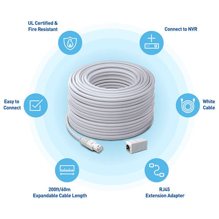 Swann 60m/200ft Network Extension Cable, SWNHD-60MCAT5E-GL – view 3