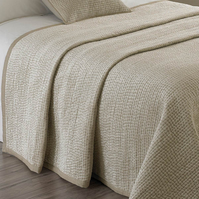 Brooklands Champagne Quilted Bedspread in 2 Sizes – view 2
