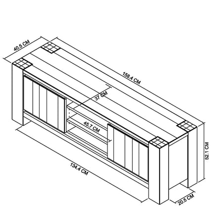 Bentley Designs Sierra Dark Oak Entertainment Unit for TV's up to 65" – view 2