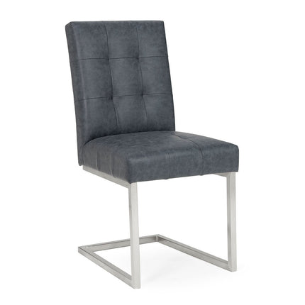 Bentley Designs Tivoli Mottled Black Faux Leather Cantilever Dining Chair, 2 Pack – view 3