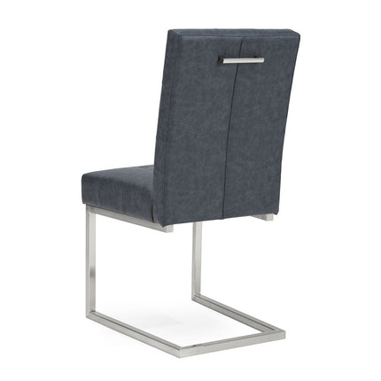 Bentley Designs Tivoli Mottled Black Faux Leather Cantilever Dining Chair, 2 Pack – view 5