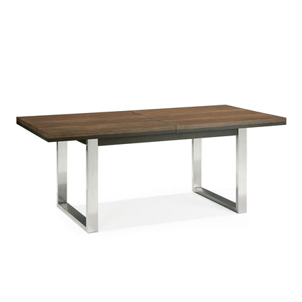 Bentley Designs Tivoli Dark Oak Extending Dining Table + 6 Black Cantilever Chairs, Seats 6-8 – view 5
