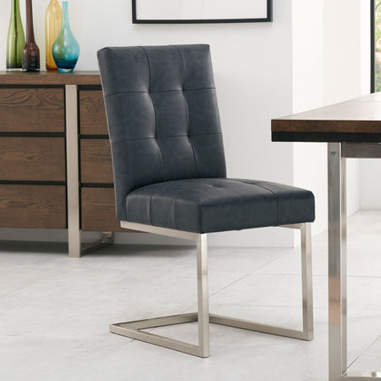 Bentley Designs Tivoli Dark Oak Extending Dining Table + 6 Black Cantilever Chairs, Seats 6-8 – view 4