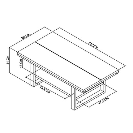 Bentley Designs Tivoli Dark Oak Coffee Table – view 2