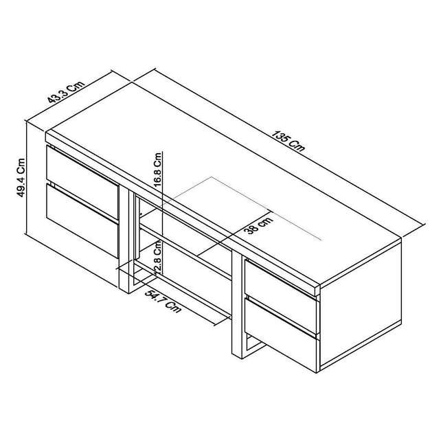 Bentley Designs Tivoli Dark Oak Entertainment Unit for TV's up to 55" – view 2