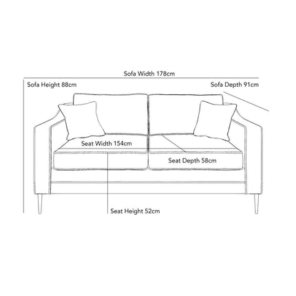 Aspen Green Velvet Large 2 Seater Sofa – view 2