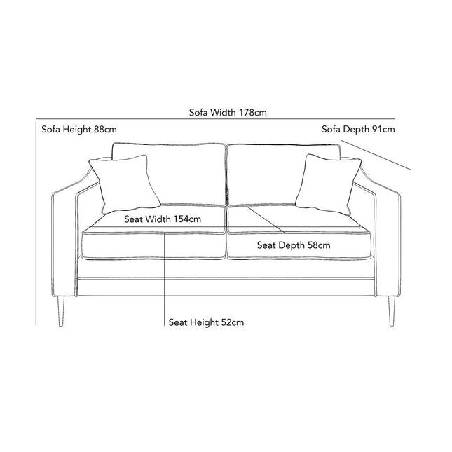 Aspen Green Velvet Large 2 Seater Sofa – view 2