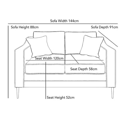 Aspen Green Velvet 2 Seater Sofa – view 2