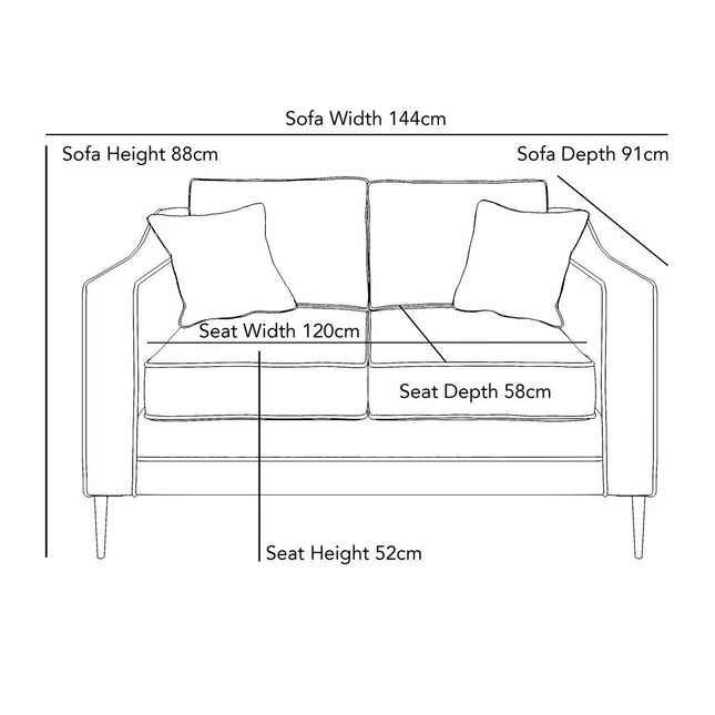 Aspen Green Velvet 2 Seater Sofa – view 2