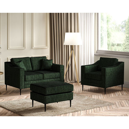 Aspen Green Velvet Armchair – view 6