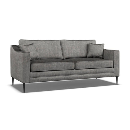 Aspen Grey Velvet 3 Seater Sofa – view 3