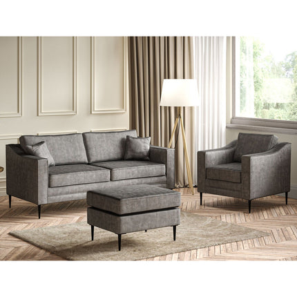 Aspen Grey Velvet 3 Seater Sofa – view 6