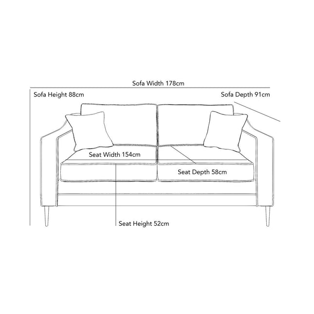 Aspen Grey Velvet Large 2 Seater Sofa – view 2