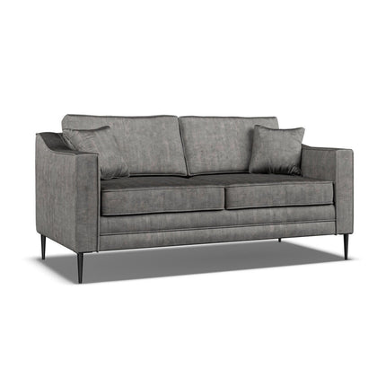 Aspen Grey Velvet Large 2 Seater Sofa – view 3