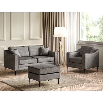 Aspen Grey Velvet Large 2 Seater Sofa – view 6