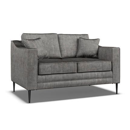 Aspen Grey Velvet 2 Seater Sofa – view 3