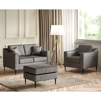 Aspen Grey Velvet 2 Seater Sofa – view 6