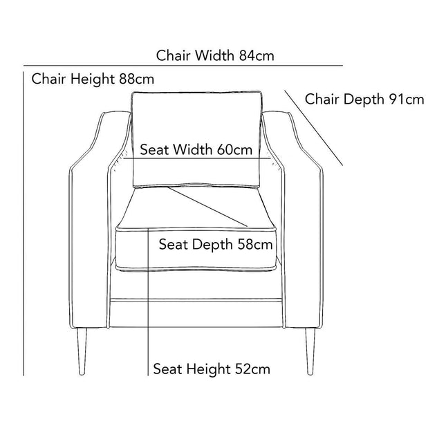 Aspen Grey Velvet Armchair – view 2