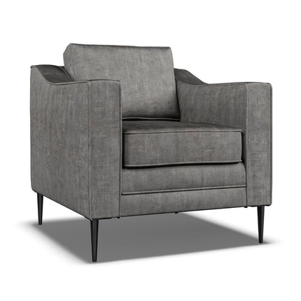 Aspen Grey Velvet Armchair – view 3